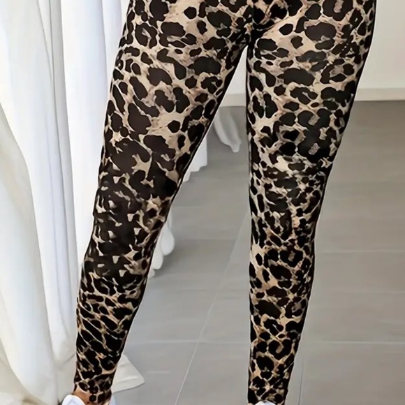 Leopard Animal print casual Leggings - Picture 7 of 10